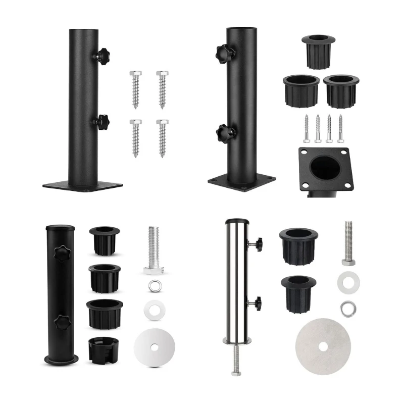 

Universal Outdoor Holder Stand Rust Resistant Umbrella Mount Clamp Fit for Deck Courtyard Picnics Tables Balconys Patios