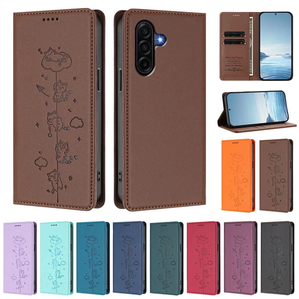 Leather Flip Wallet Case - Elegant Protective Cover
