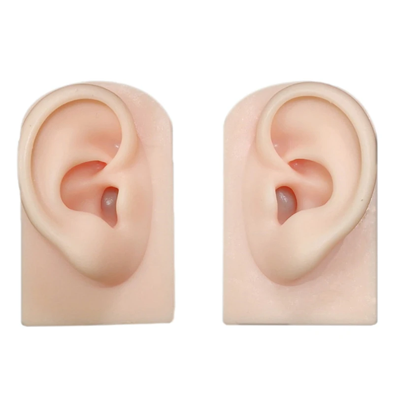 

1Pc Silicone Ear Model Practice Piercing Tools Ears Stud Display Practice Model Body Jewelry Medical Teaching Display Props