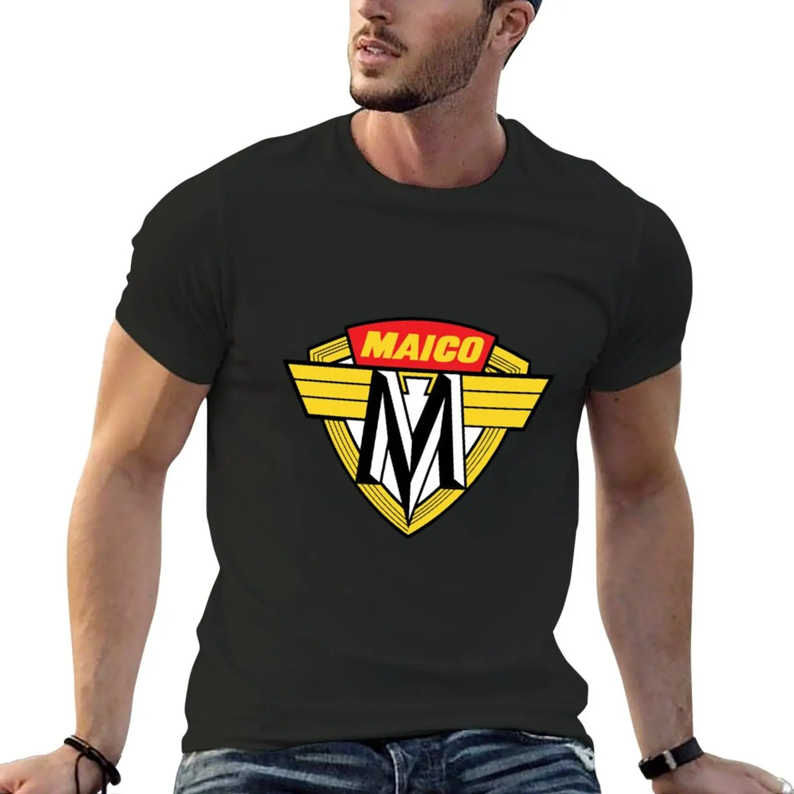 Футболка с логотипом Maico, кавайная одежда, винтажная одежда, рубашки от пота, великолепная мужская тренировочная рубашка