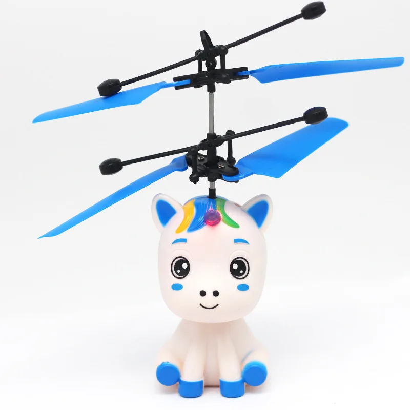 1 Pc Induction Unicorn Helicopter Toy Suspended Children's Induction Aircraft Toy Rechargeable Birthday Gift 4