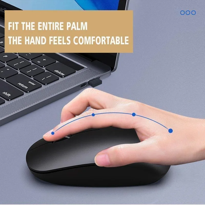 Wireless Mouse for Computer PC Laptop IPad Tablet 2.4GHZ WIFI Simple Office Mouse Battery Durable Mouse - 2