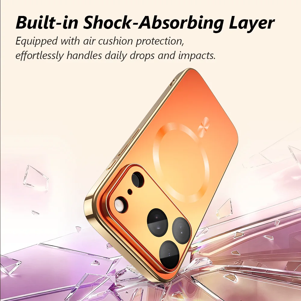 Sleek Magnetic Camera Protector Case with Anti-Smudge & Wireless Charging Compatibility