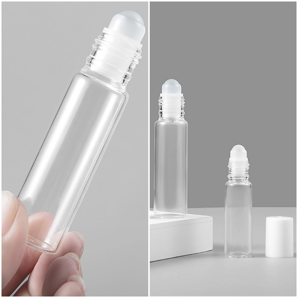 

5ml/10ml Roller Bottles Glass Roll On Essential Oil Empty Perfume Bottle Refillable Cosmetic Bottles Travel Contanier New 2024