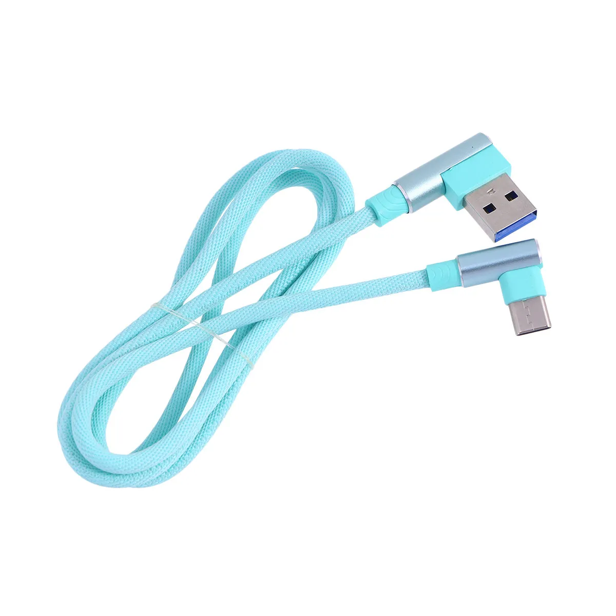 1M USB 타입 C 브레이디드 고속 충전 케이블, P20 10 갤럭시 S9 S8 플러스 노트 8용 직각 충전 코드