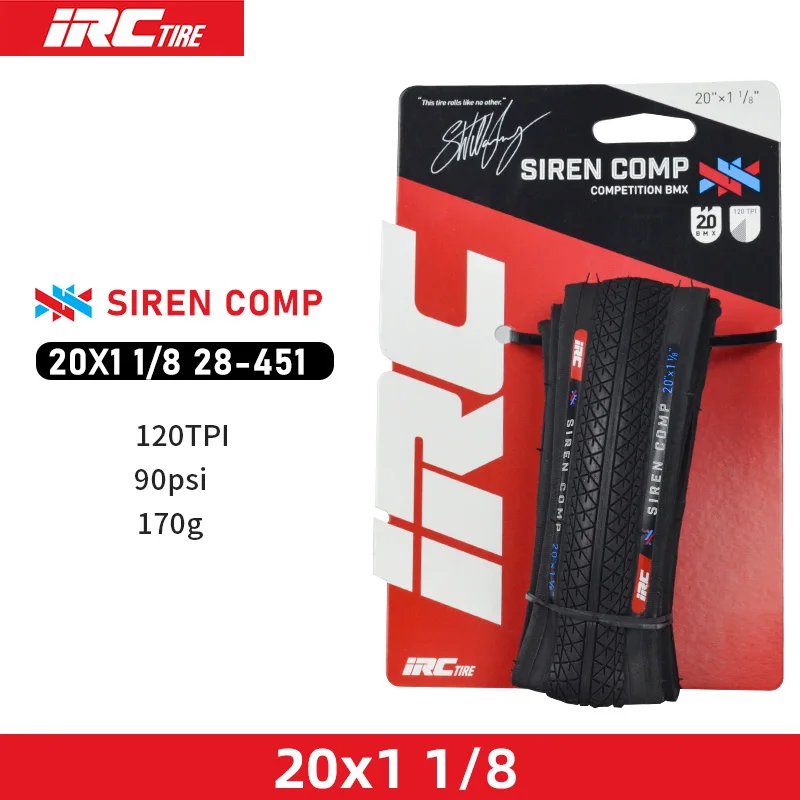 Japan Original IRC SIREN COMP BMX Bicycle Fold Tire 20x1 1/8 20x1