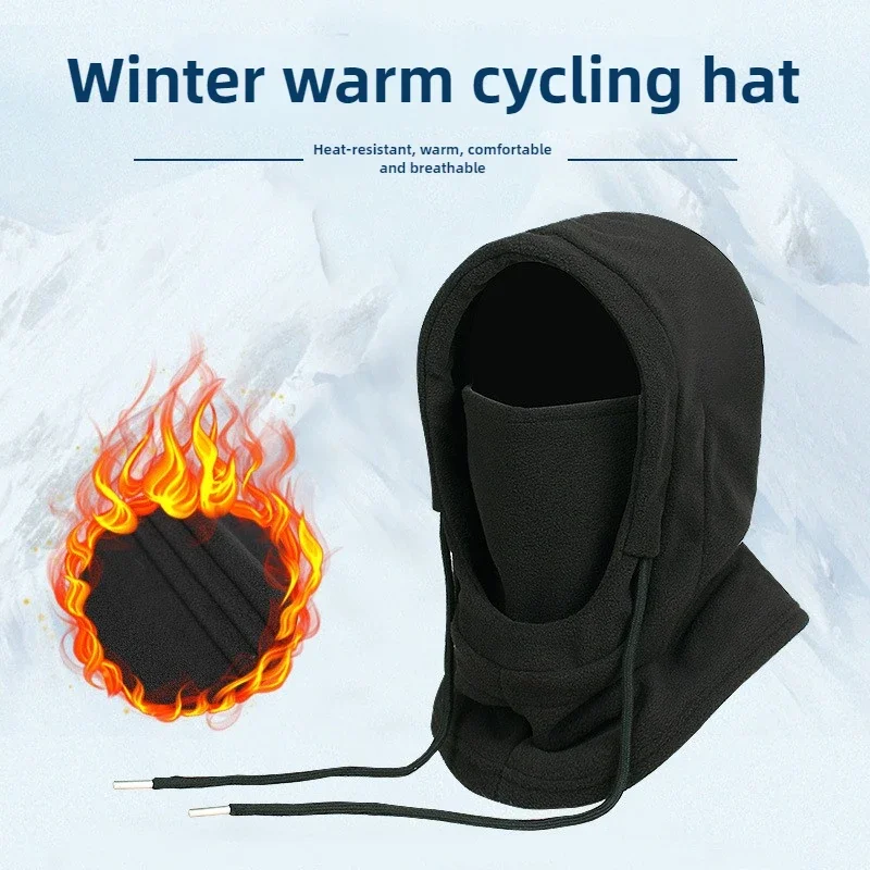 Winter Warm Cycling Hat Men Women Face Masks Scarf Windproof Cold Resistant with Velvet Cover Cycling Walking Skiing Face Mask