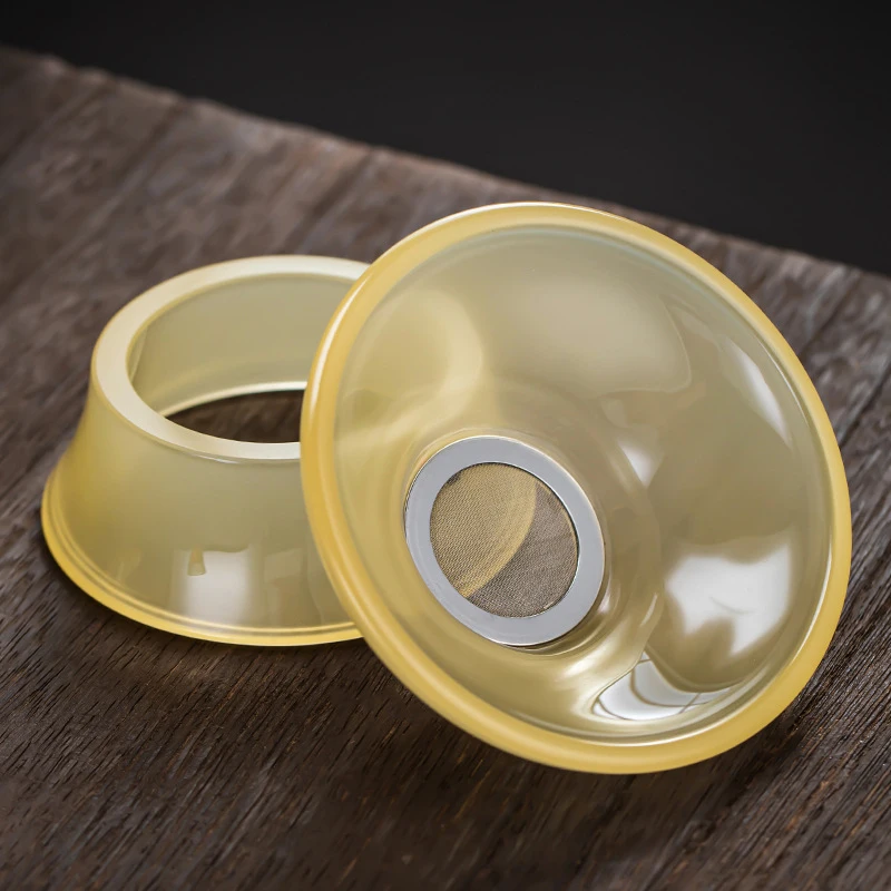 

Yellow Dragon Jade Porcelain Tea Strainer Tea Filter Tea Filter Glass Tea Set Stainless Steel Funnel Tea Ceremony Accessories
