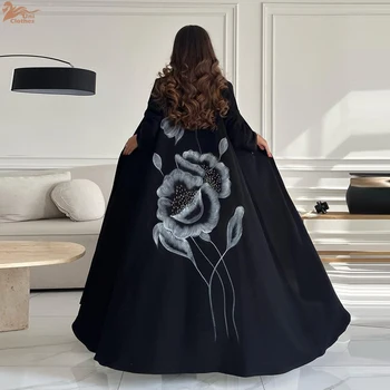 Zahraa 2026 Elegant Floral Print Open Abaya Dubai Kimono Dress Luxury Saudi Arabia Muslim Women Islamic Turkey Robe 1