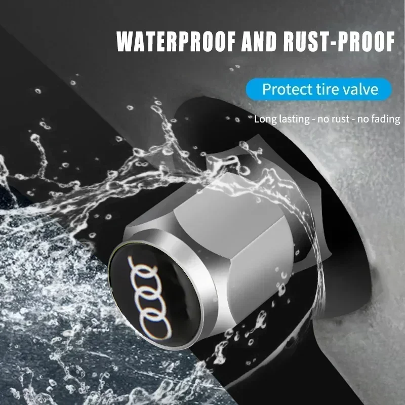 Luxury Car Wheel Tire Valve Caps - Dust-proof Rim Stem Covers