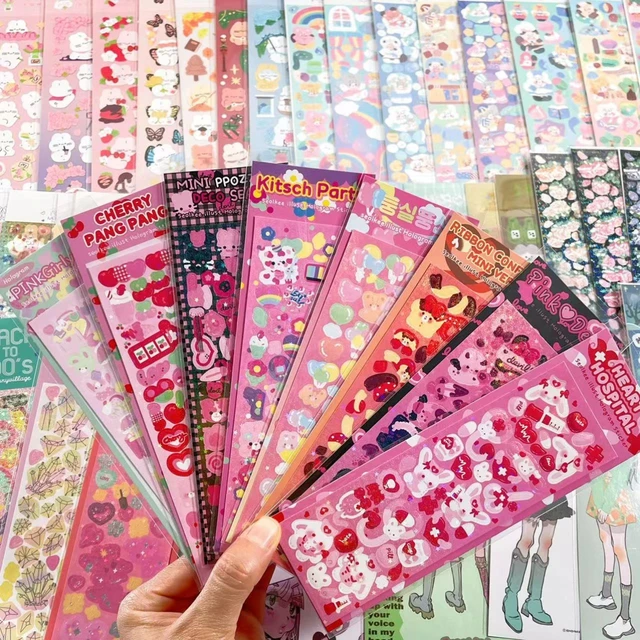 Cute Korean Japanese Journal Paper Diary Flower Stickers Scrapbooking  Stationery Teacher School Supplies - Price history & Review, AliExpress  Seller - MOHAMM Official Store