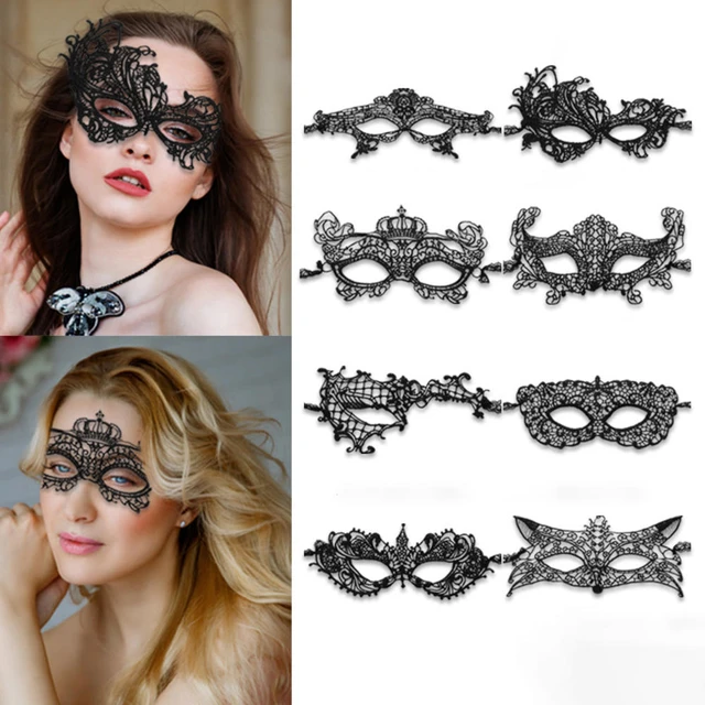 Ball Half Face Black Sexy Lace Mask Hollow Lace Eye Mask Halloween Fun  Unshaped Eye Mask Supplies - AliExpress