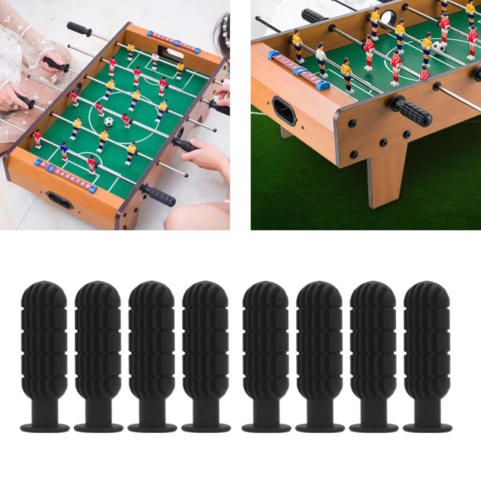8 Pack Foosball Handle Grips Soccer Table Handles Foosball Rods Replacement