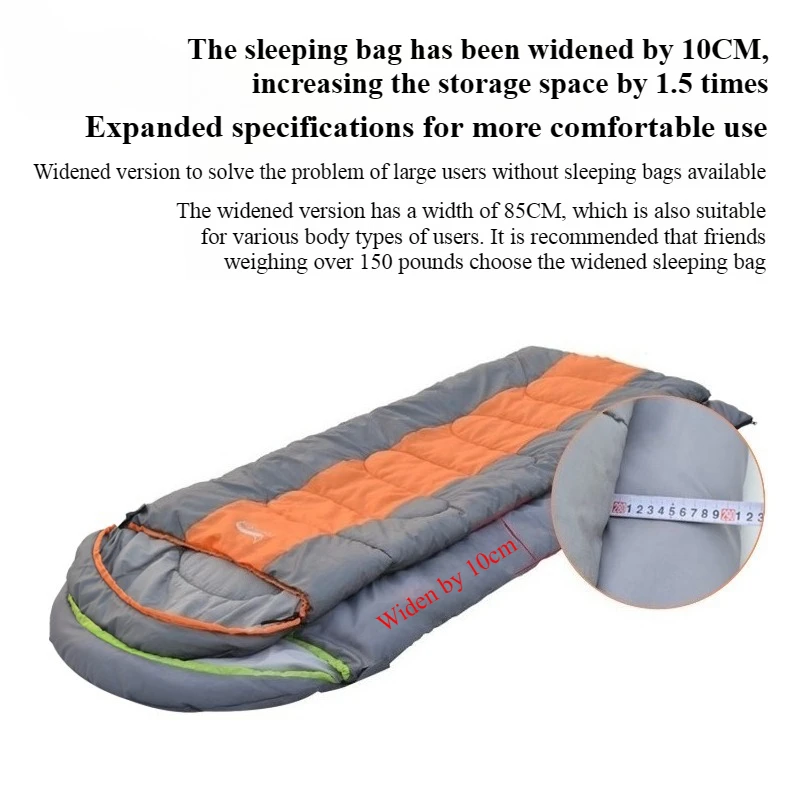 Cold and Hot Envelopes Camping Backpacks and Sleeping Bags for Autumn and Winter Seasons, Suitable for Hiking and Outdoor Travel