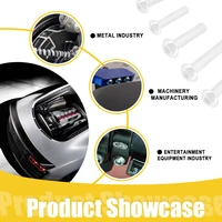 ISO7380 สแตนเลสสตีล Hex สกรู M2 M2.5 M3 M4 M5 M6 M8 M10 M12 หกเหลี่ยม 304 SS ซ็อกเก็ต Allen Bolt ด้ายเครื่องสกรูโลหะ 6