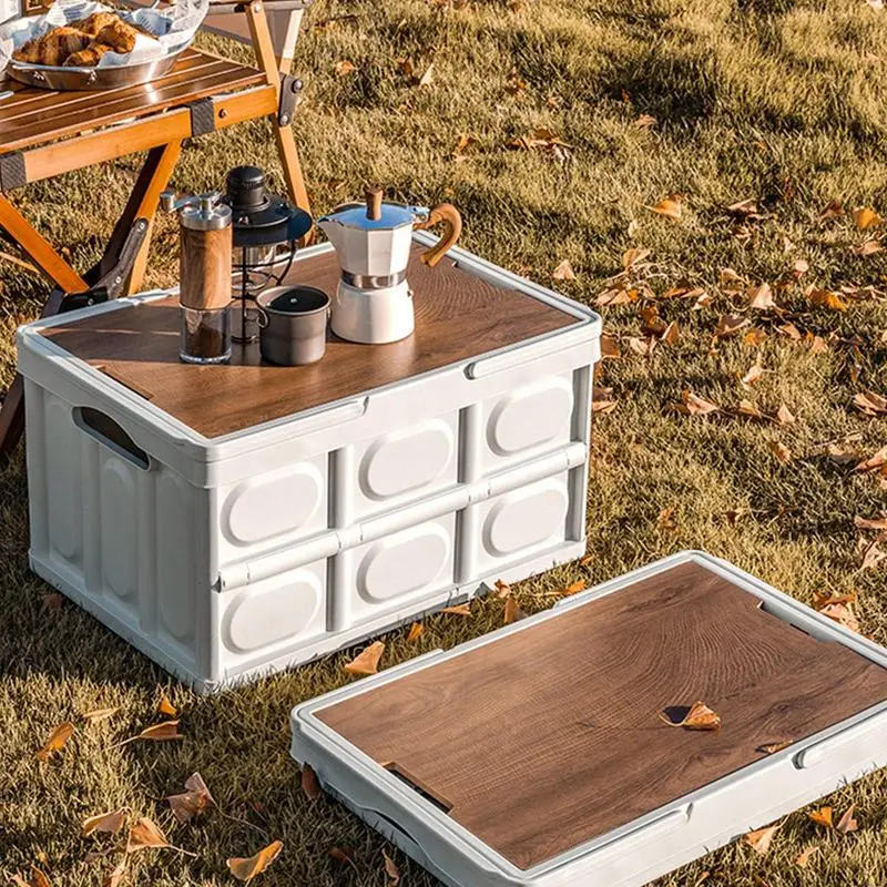 

Складной ящик для хранения на 30 л с ручкой для переноски