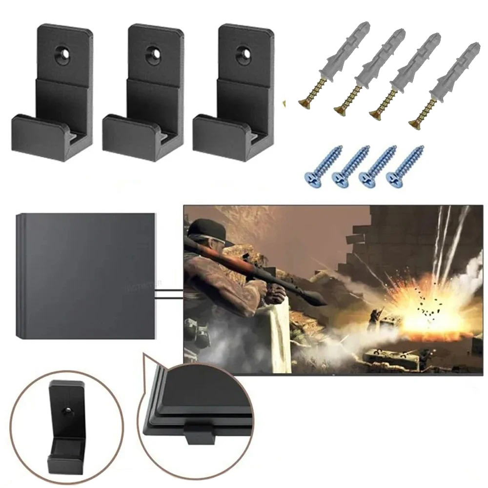 For Playstation 4 Console Wall Mount For PS4 Holder Stand Storage Rack for PS4 Pro/PS4 Slim Gaming Accessories