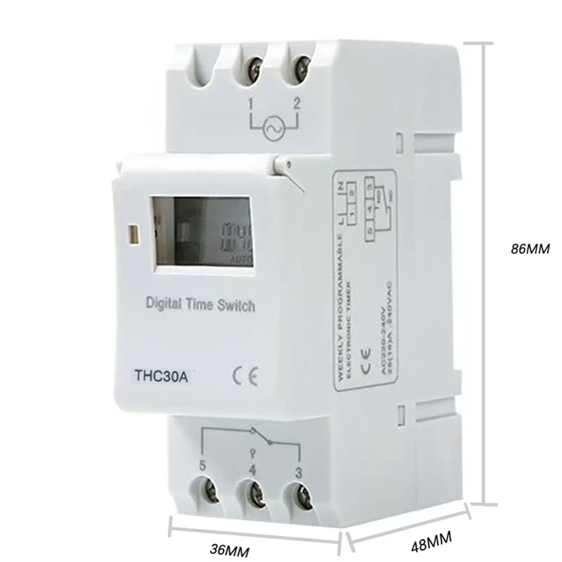 Programmable Din Rail Relay 2 Wire Weekly Seven Days Timer Forstreet Lights Timer Control