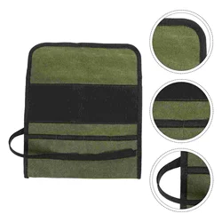 Tool Roll Storage Tools Chisel Carrier Wrench Case Gouges Hammers Organizer Pocket Electrician Utility Camping Carpenter Canvas