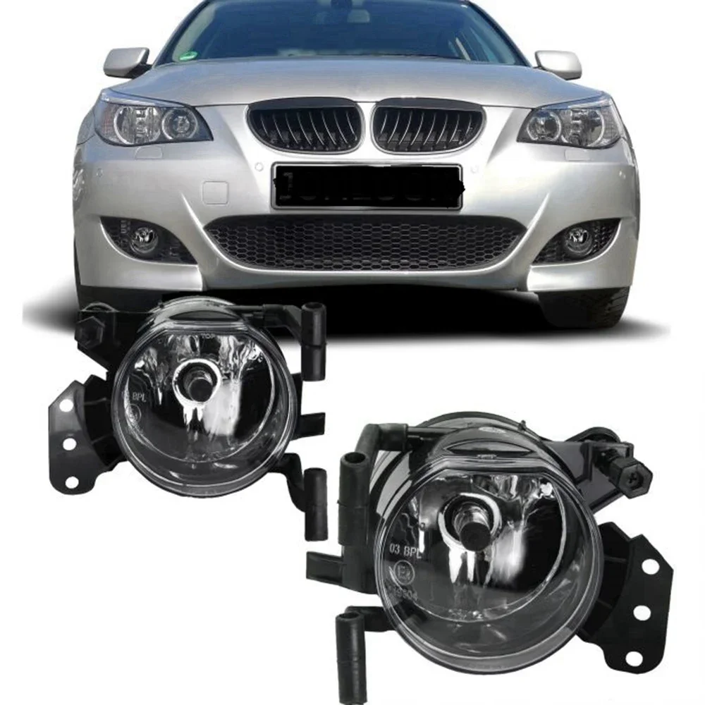 

Front Fog Lights Lamp Housing Lens Clear Auto Foglight Assembly for BMW 3 5 6 Series E60 E61 E90 E91 E63 E64 X3 E83