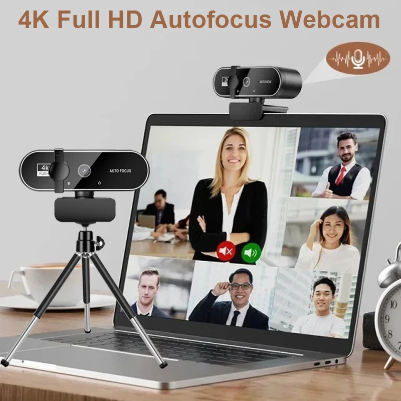 Webcam 4K 2K 1080P con microfono Messa a fuoco automatica Telecamera Full HD da 8 MP per PC Windows Laptop IOS MacBook Web Cam esterna Videochiamate