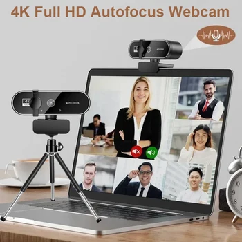 Webcam 4K 2K 1080P con microfono Messa a fuoco automatica Telecamera Full HD da 8 MP per PC Windows Laptop IOS MacBook Web Cam esterna Videochiamate