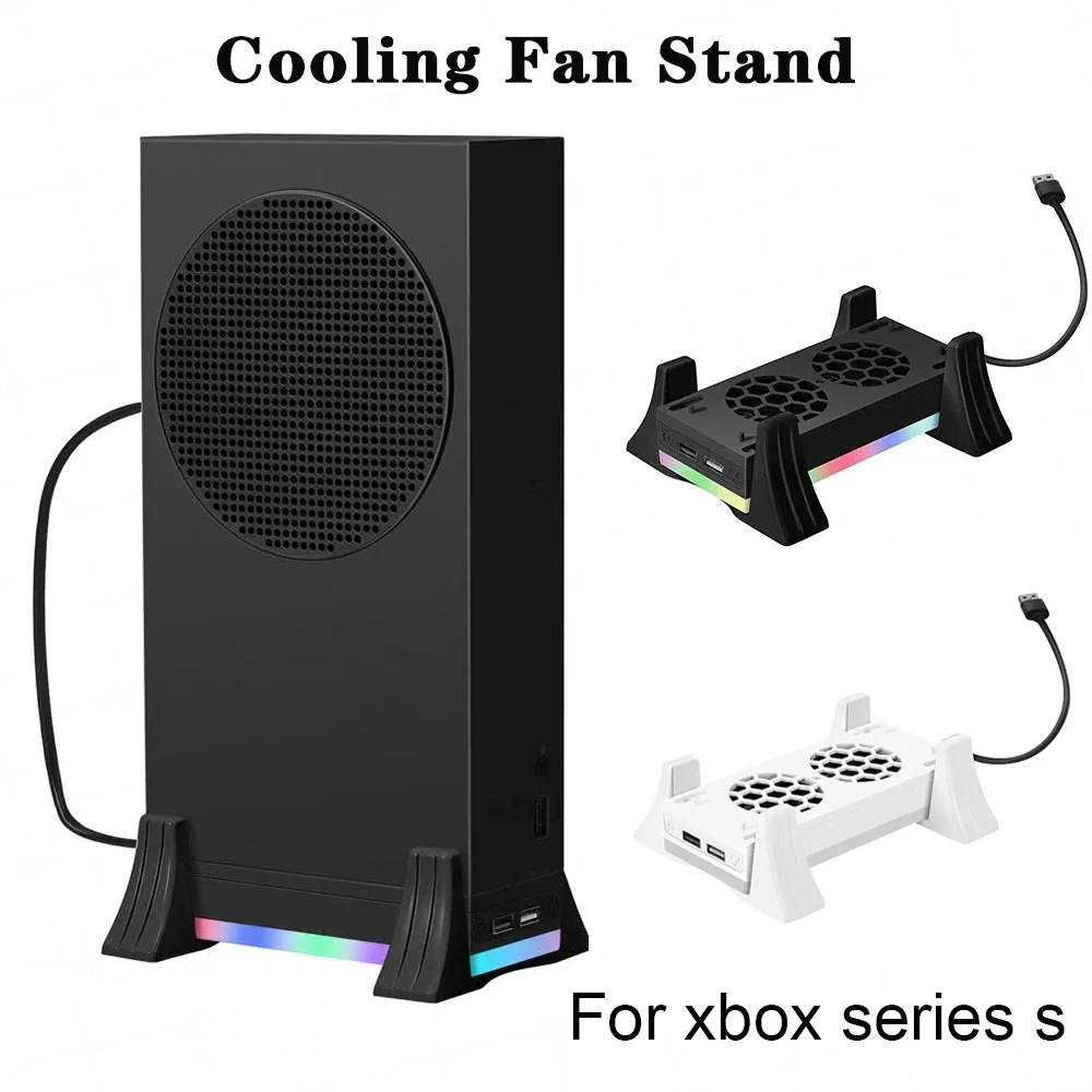 

Cooling Vertical Stand 3 Gear Cooler Fan Base with Atmosphere Colorful LED Light Heat Dissipation Dock for Xbox Series S Console