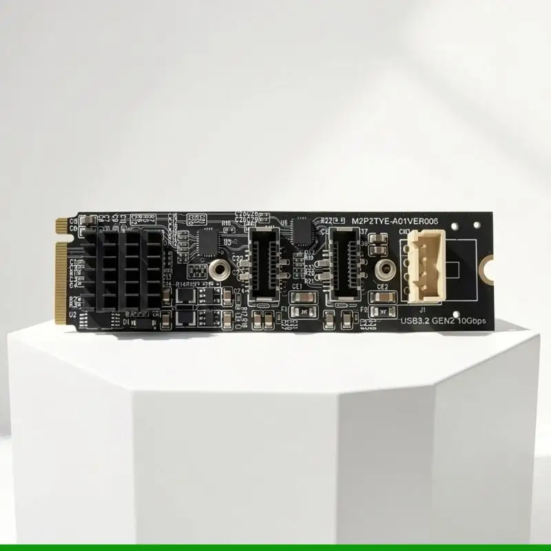 U55C PCIe 개방형 10Gbps 속도 매칭 USB 3 버전 2 및 스토리지 프로토콜의 2개 콘센트 유형 C 확장 모듈