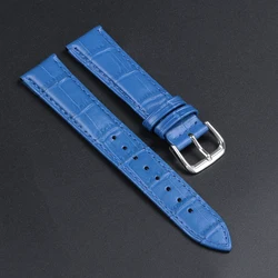 Premium Calfskin Leather Slub Pattern Watch Strap - Universal Fit - 18mm (Blue)
