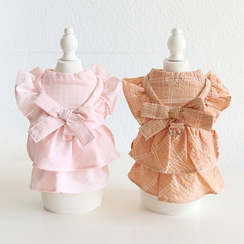 Dog Skirt Clothes Summer Cat Skirt Pet Dress Yorkshire Terrier Pomeranian Shih Tzu Chihuahua Puppy Small Dog Clothing xs