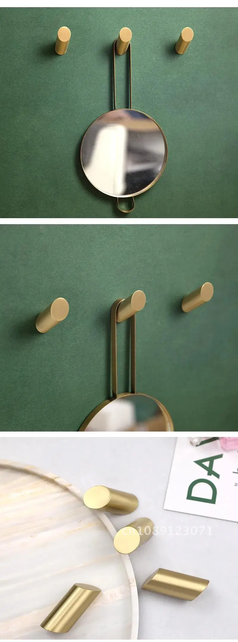 Description Picture 4 of itemBrass Hook For Wall Bathroom Hook For Hanging Coat Hook Towel Hook Clothes Hook Robe Hook for Keys Furniture Hardware