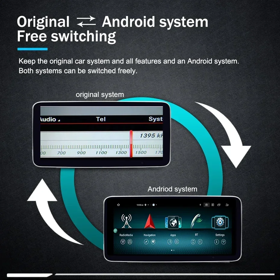 Android 15 Auto-Autoradio mit Wireless Carplay Stereo für Mercedes Benz C-Klasse W205 GLC-Klasse X253 W446 2015-2018 Multimedia-Player – Detail 11