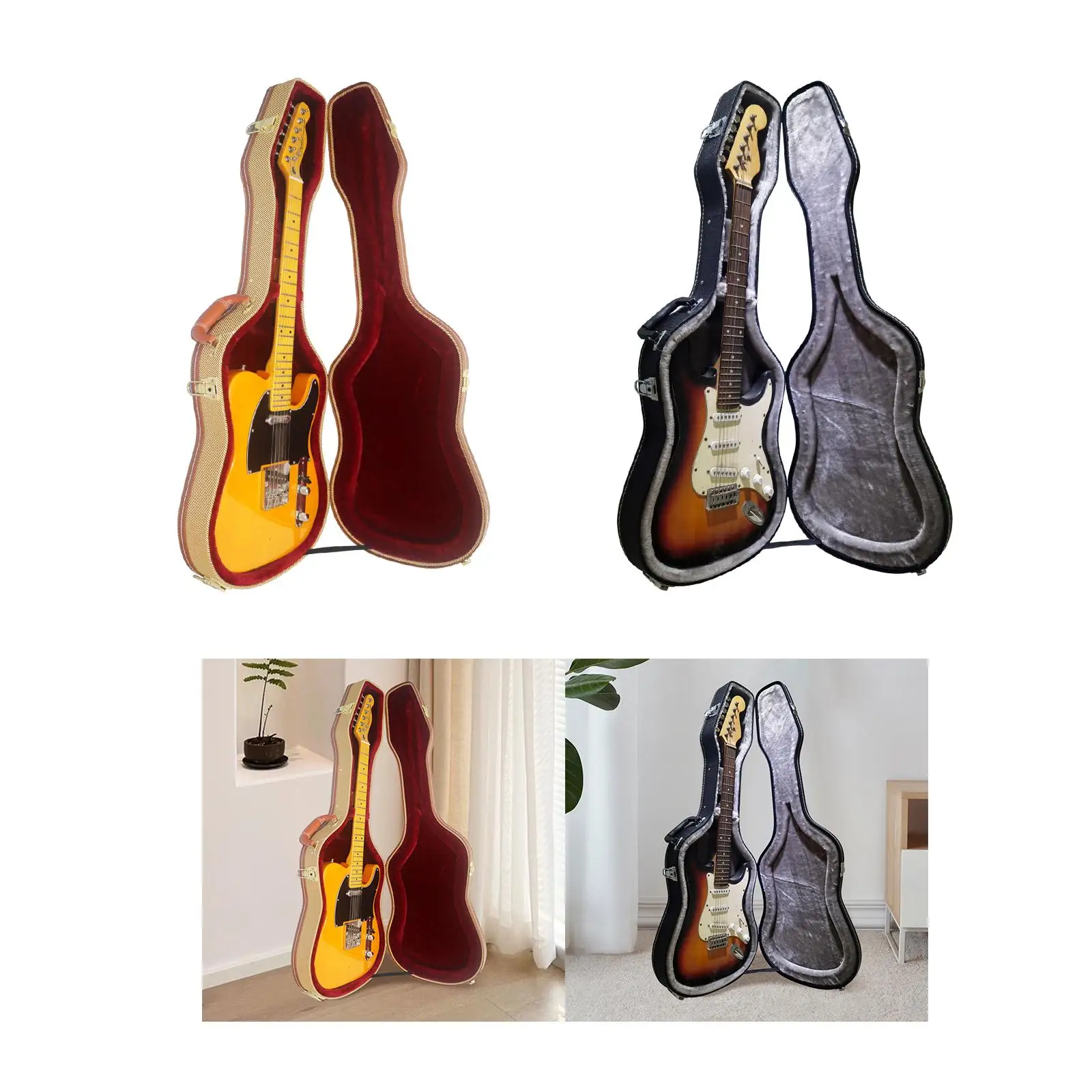 Electric Bass Guitar Bag Portable with Side Handle for Picks Tuners Capos