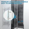 Shower Door, 29.5-31 in. W X 72 in. H Frameless Pivot Shower Door, Shower Door 3