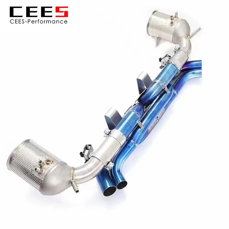 Cees Catback Scarico Per Porsche 911 992 Carrera 4S 3.0T 2019-2021 Valvola In Lega Di Titanio Silenziatore Sistema Di Scarico Scarico Downpipe