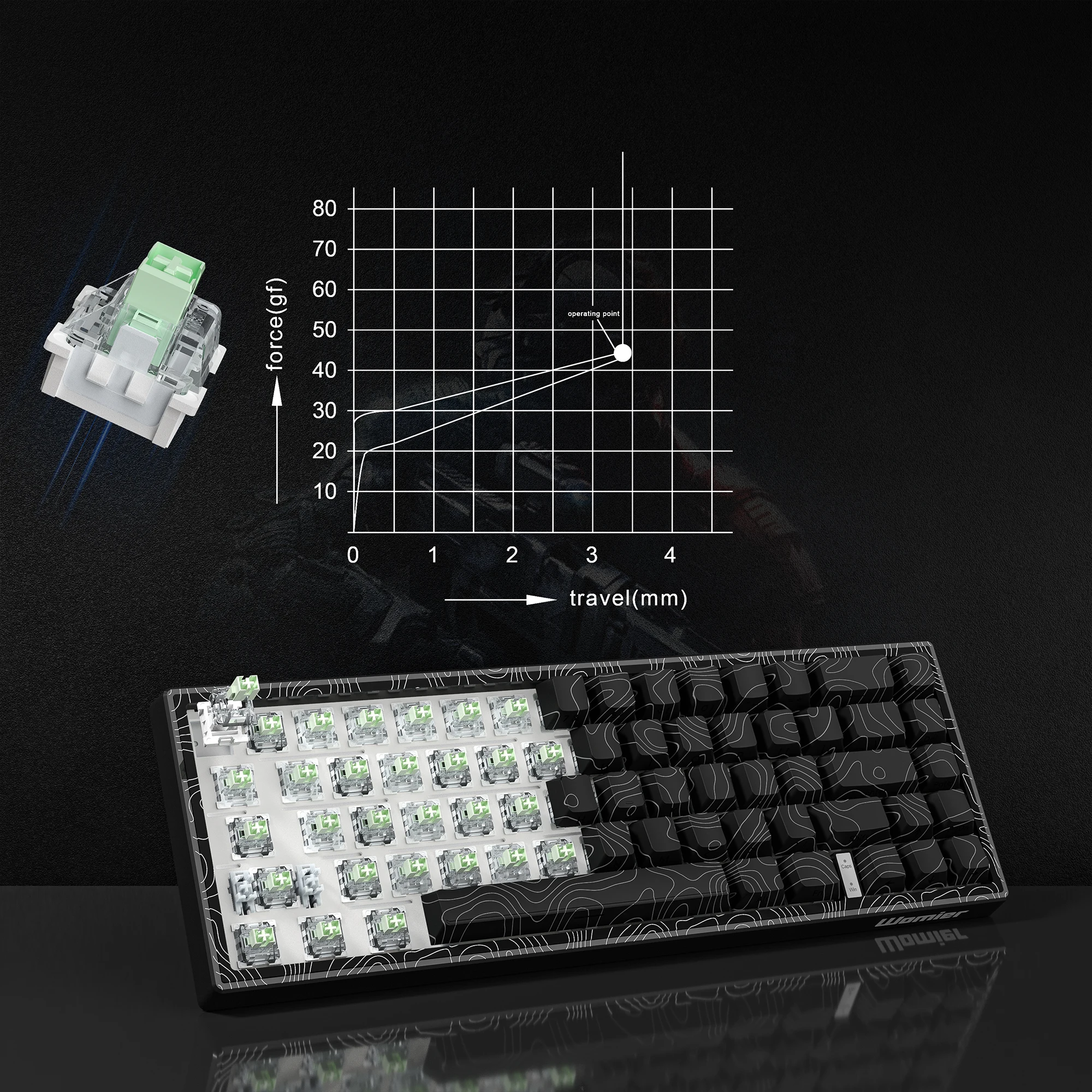 WOMIER-M68 HE V2ラピッドトリガーゲーミングキーボード、65 WOMIER-M68 HE V2ラピッドトリガーゲーミングキーボード、65