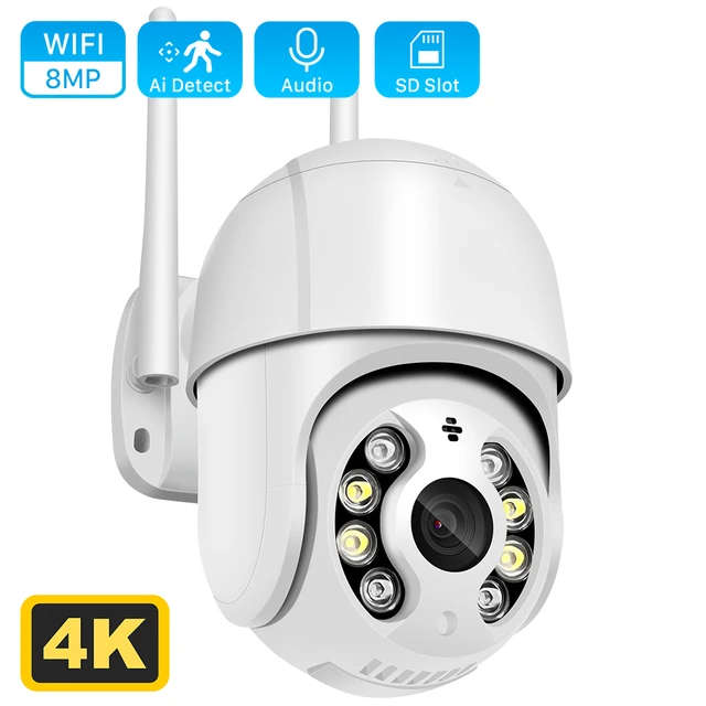 K&F Concept 4K UHD WiFi Caméra de Surveillance Extérieure sans Fil