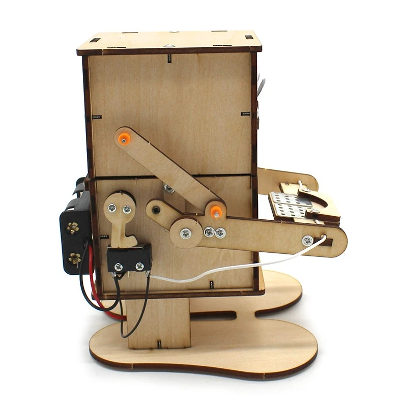 Robot de madera artesanal para niños, juguetes de aprendizaje ensamblados, Material de experimento científico, regalo para estudiantes