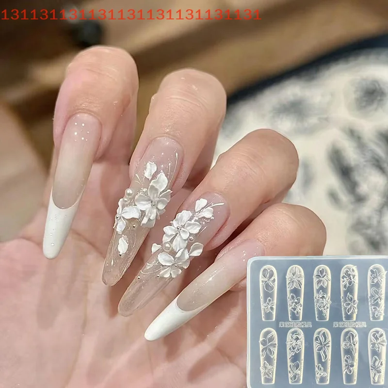 3D 네일 몰드 아이스 플라워 브레드 해파리 폭스 아이볼 스탬핑 스텐실 UV 젤 폴리쉬 아트 몰드 실리콘 조각 도구 DIY 디자인