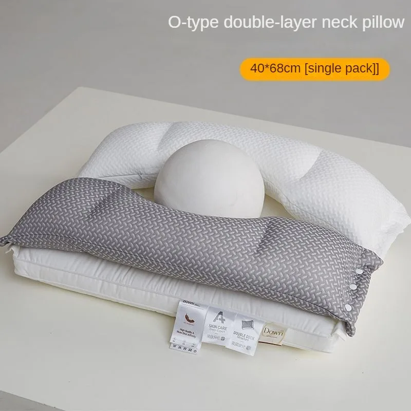 Double Pillow Core 1pc for Cervical Vertebra Special Sleep Aid Home High Detachable Bidirectional Neck Pillow 3-in-1 Pillow 6