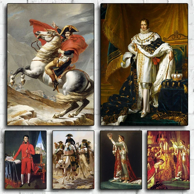 Napoleon Bonaparte Portrait Crossing The Alps Coronation of Napoleon I ...