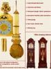 Superior F Type 31 Day Grandfather Clock Mechanical Movement DIY Clockwork Clock Accessories Full Set Winding Upright Metal Cloc 2