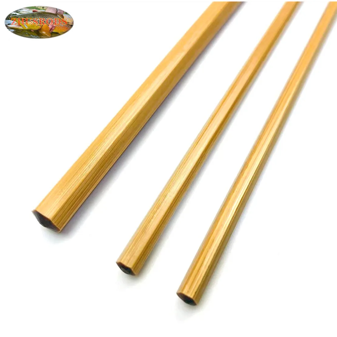 

ZHUSRODS Bamboo Fly Rod Blanks 2 Section 2 Tip (6'6"-8'0") And Nickel Silver Ferrule / Handmade Fly Fishing Rod Blanks