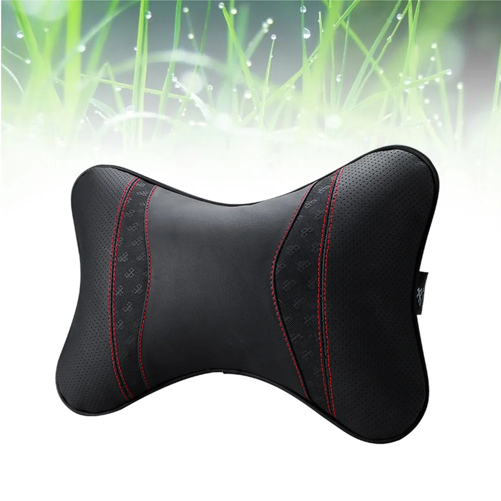 

Auto Car Seat Neck Pillow Protection Safety Auto Headrest Support Rest Cushion Car Seats Accessories(Black Red Line)