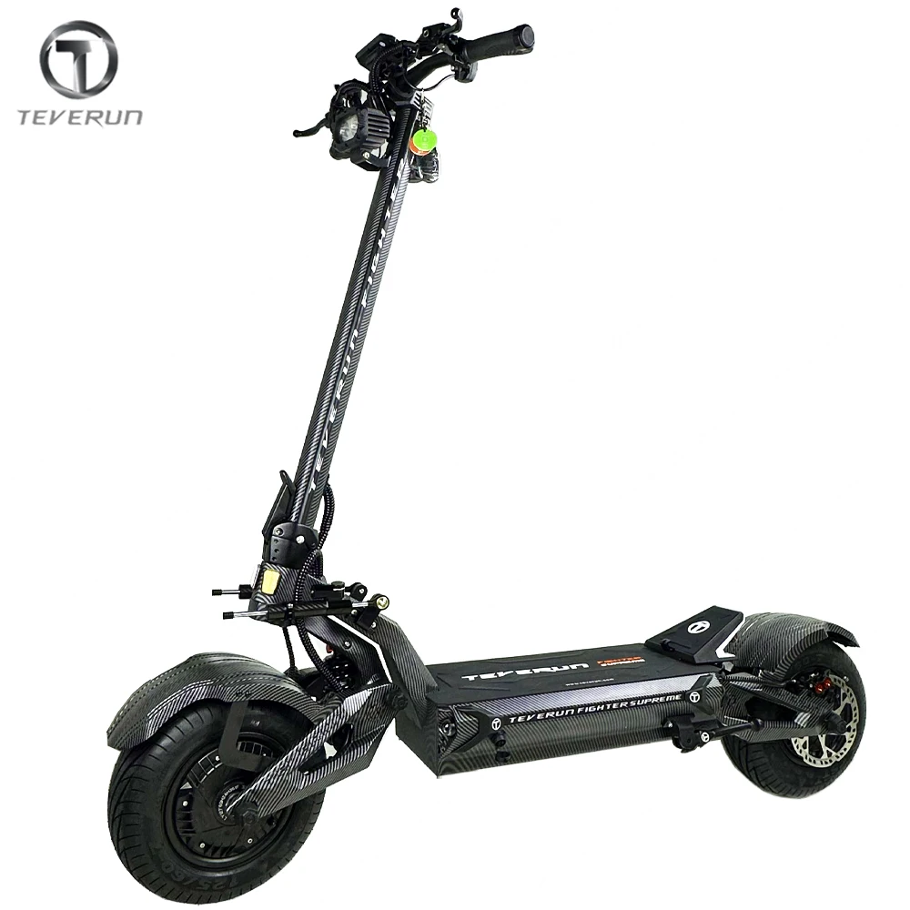 Newest TEVERUN Fighter Supreme 7260R V4 72V 60Ah Battery 2*5000W Motor 13inch Tire Max Speed 110km/h Center Display