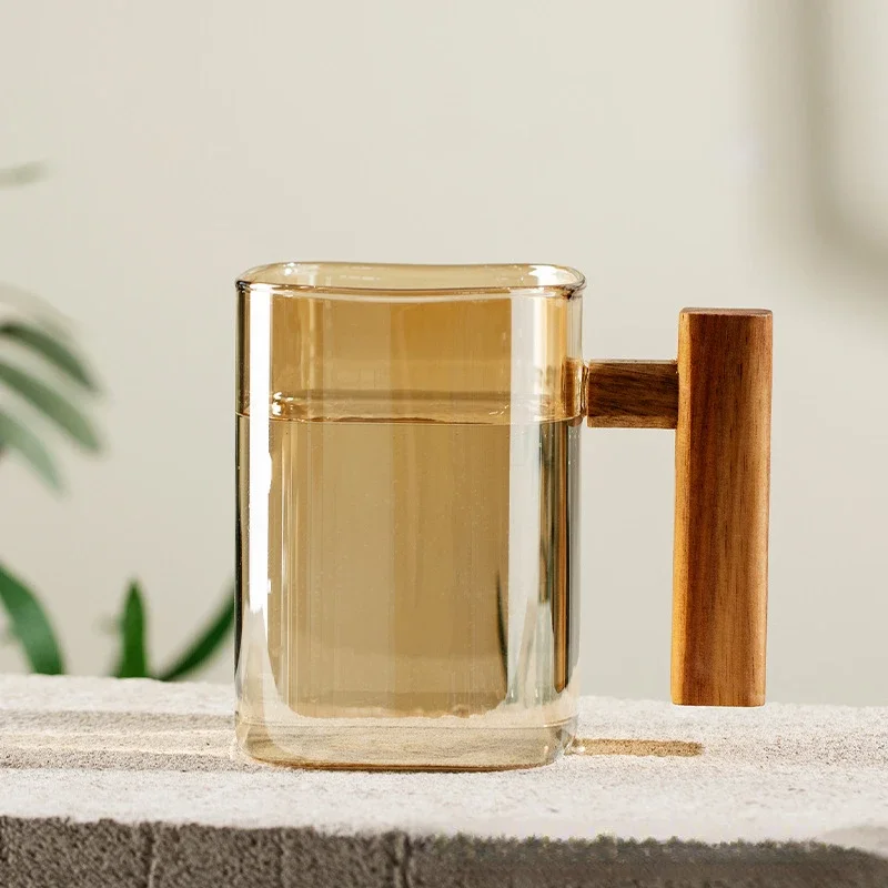 Théière en verre avec couvercle en bois d'acacia 500ml SOPHIA