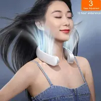 New Mini Neck Fan Portable Bladeless Hanging Neck 1200mAh Rechargeable Air Cooler 3 Speed Mini Summer Sports Fans 1