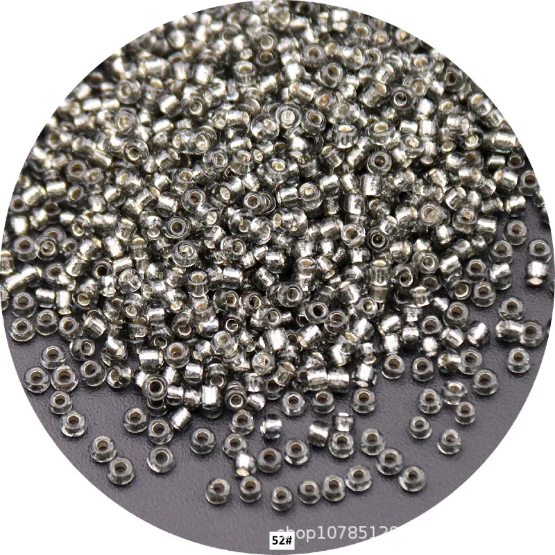 High-Quality Silver-Filled Glass Rice Beads for Jewelry & Clothing - Multiple Sizes Available