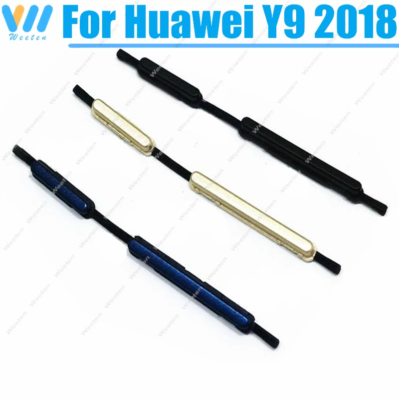 

Новые кнопки питания и регулировки громкости для Huawei Y9 2018, боковые кнопки включения и выключения громкости, кнопки вверх и вниз, запасные части для замены и ремонта