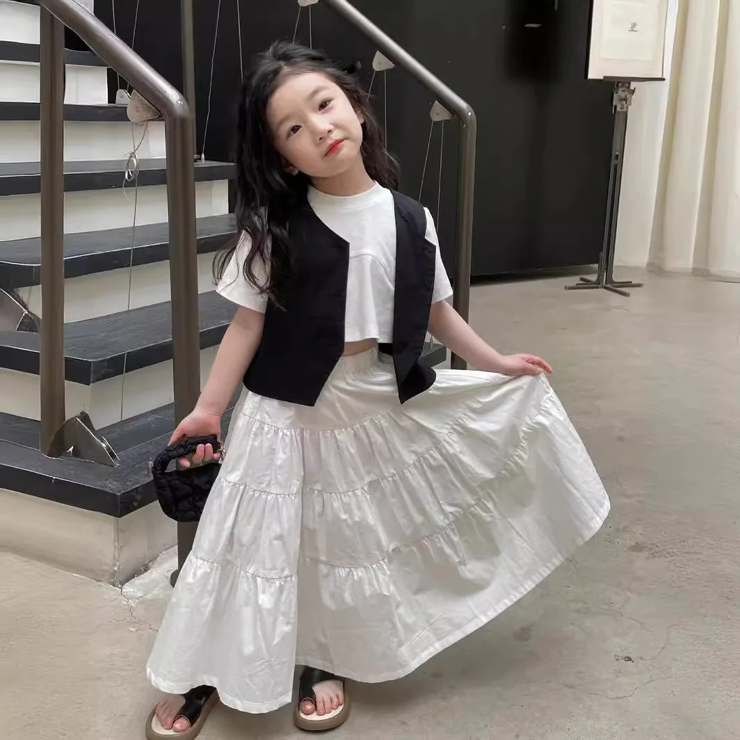 여아 조끼 코트, 한국 스타일 아동복, 소년 소녀 후드 캐주얼 조끼, 어린이 세트 단색 조끼, 가디건 의류, 2024